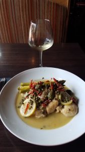 Chicken Piccata and Wine